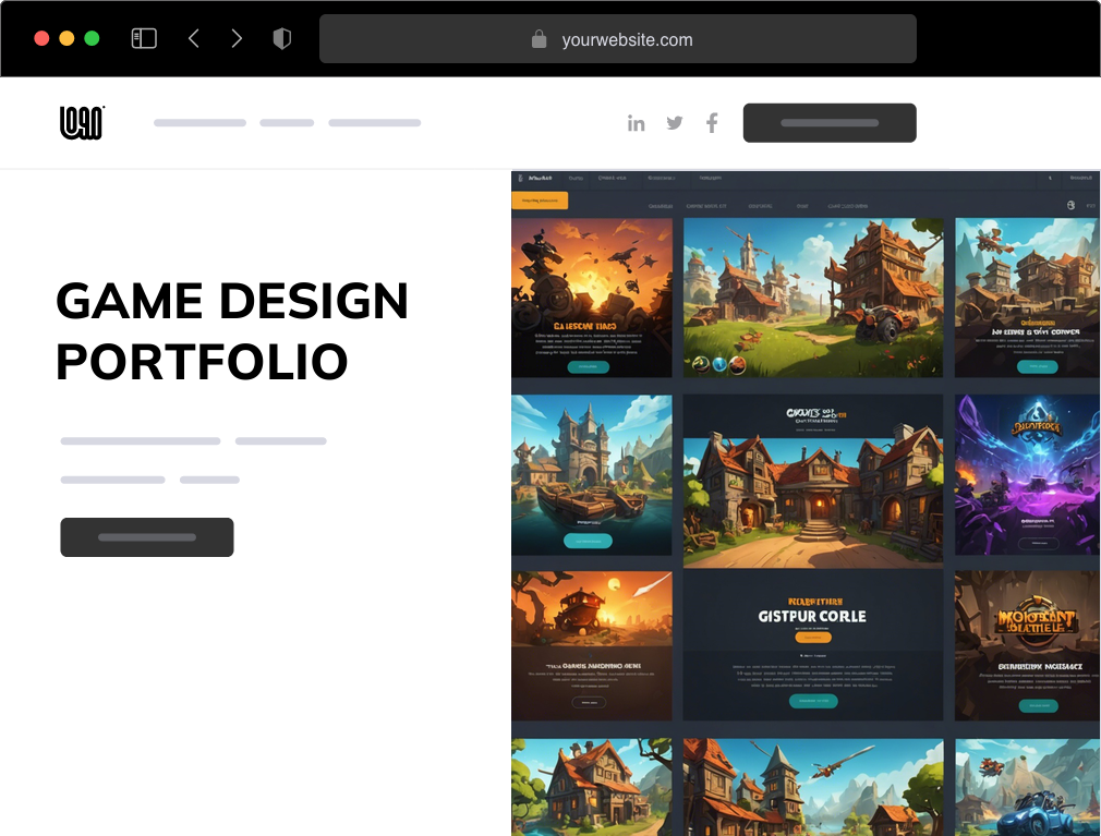 Hero image of GamersConnect portfolio showcasing innovative game projects